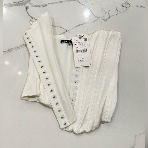 COPY - BRAND NEW Zara white corset top xs - Picture 1 of 4